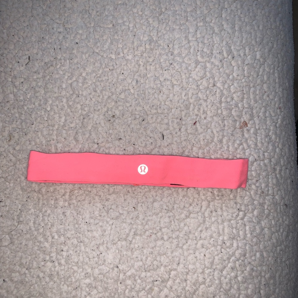 Neon pink lululemon headband